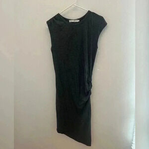 Kain Label Bodycon Ruched Jersey Dress in Dark Grey